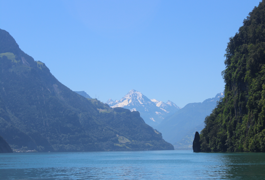 Lake Lucerne, Switzerland mountain landscape in the summertime. Image: Zach Gilseth / Unsplash.